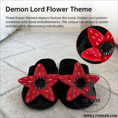 Winter plush slippers for women & men - floral fuzzy house shoes simple indoor gifts for christmas