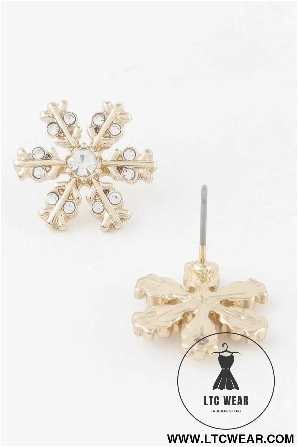 Winter Snowflake Stud Earrings