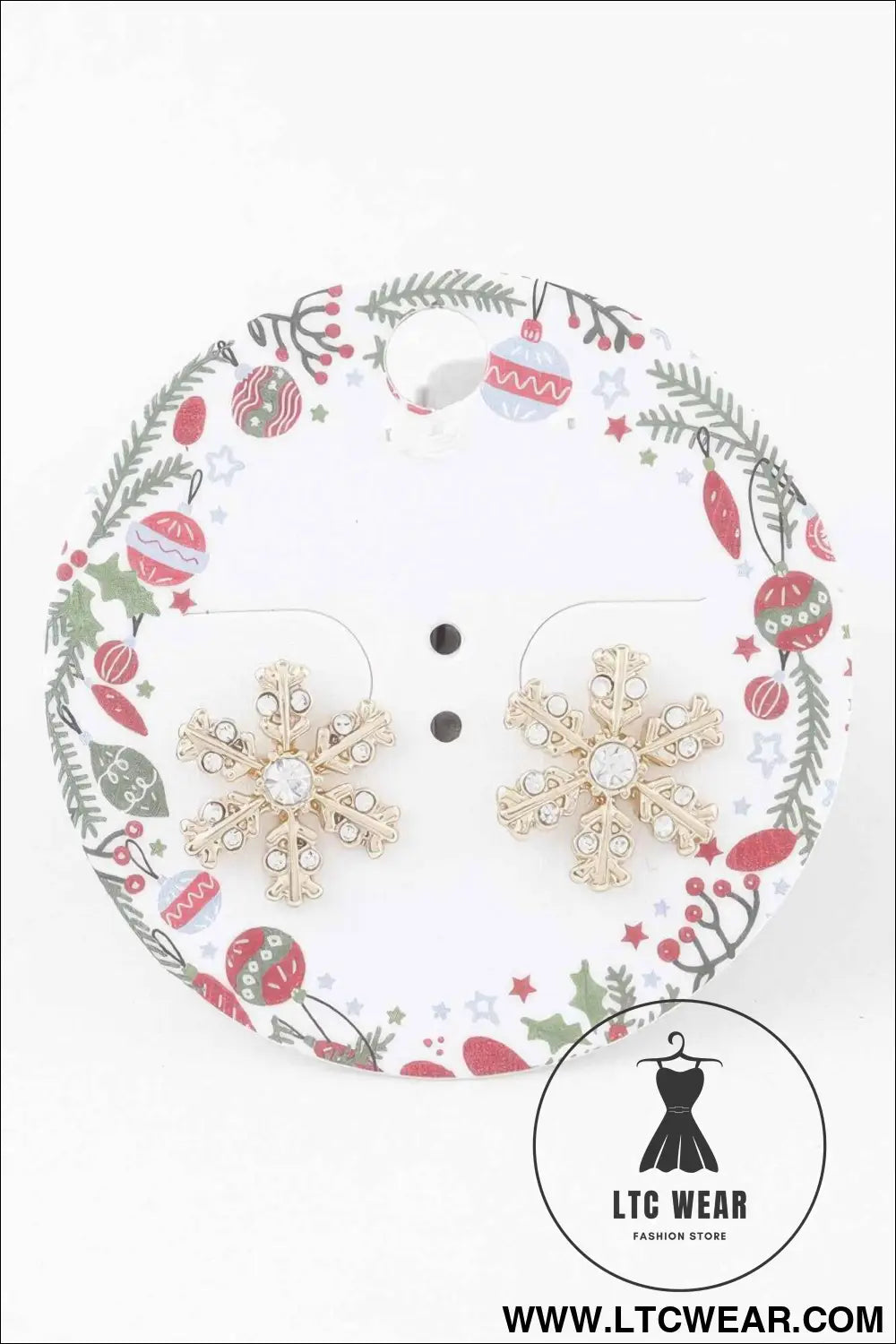 Winter Snowflake Stud Earrings