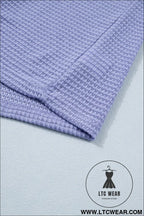 Wisteria v neck short sleeve plus size waffle knit top - plus size tops & tees
