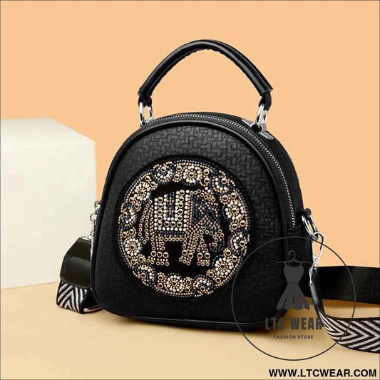 Women's Bag Multi-layer Large Capacity Vintage Shoulder Crossbody Bag Casual Commute Versatile Tote Bag