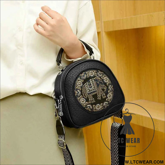 Women's Bag Multi-layer Large Capacity Vintage Shoulder Crossbody Bag Casual Commute Versatile Tote Bag