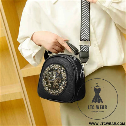 Women's Bag Multi-layer Large Capacity Vintage Shoulder Crossbody Bag Casual Commute Versatile Tote Bag