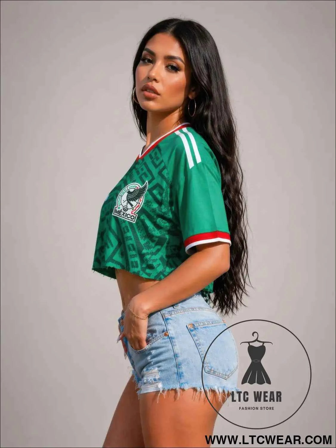 Womens Cropped Mexico Jersey