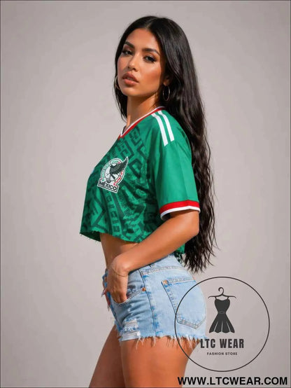 Womens Cropped Mexico Jersey