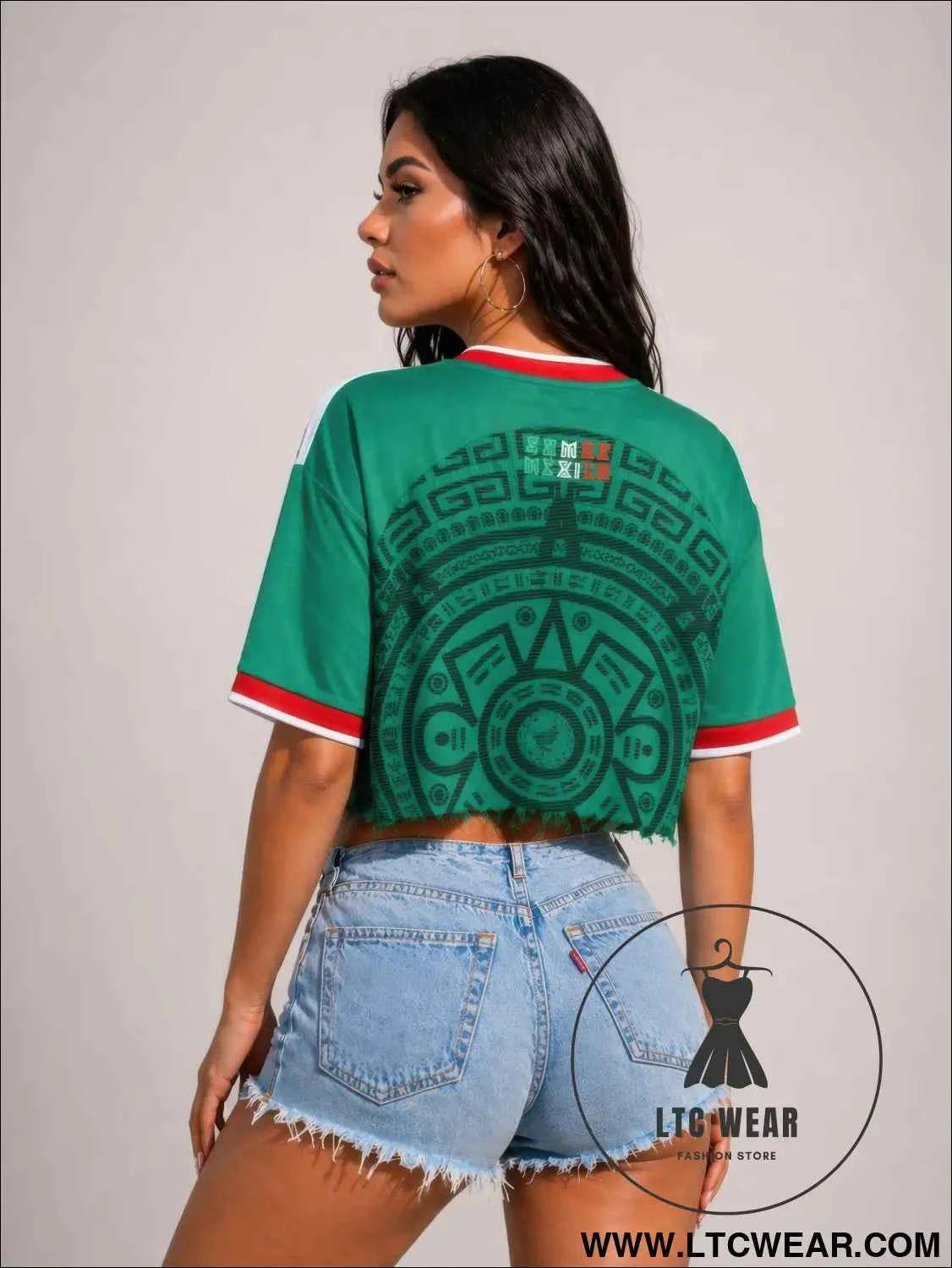 Womens Cropped Mexico Jersey