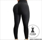 Women’s push up fitness leggings for stylish workouts - black / xl / china mainland - leggings