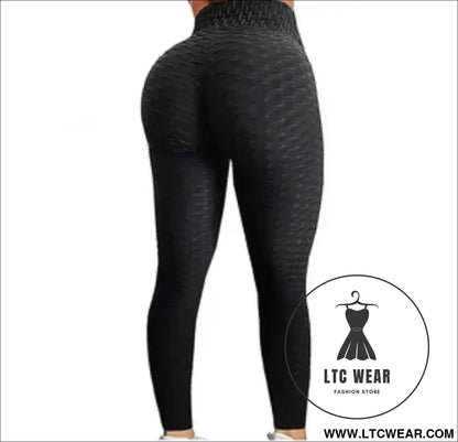 Women’s push up fitness leggings for stylish workouts - black / xl / china mainland - leggings