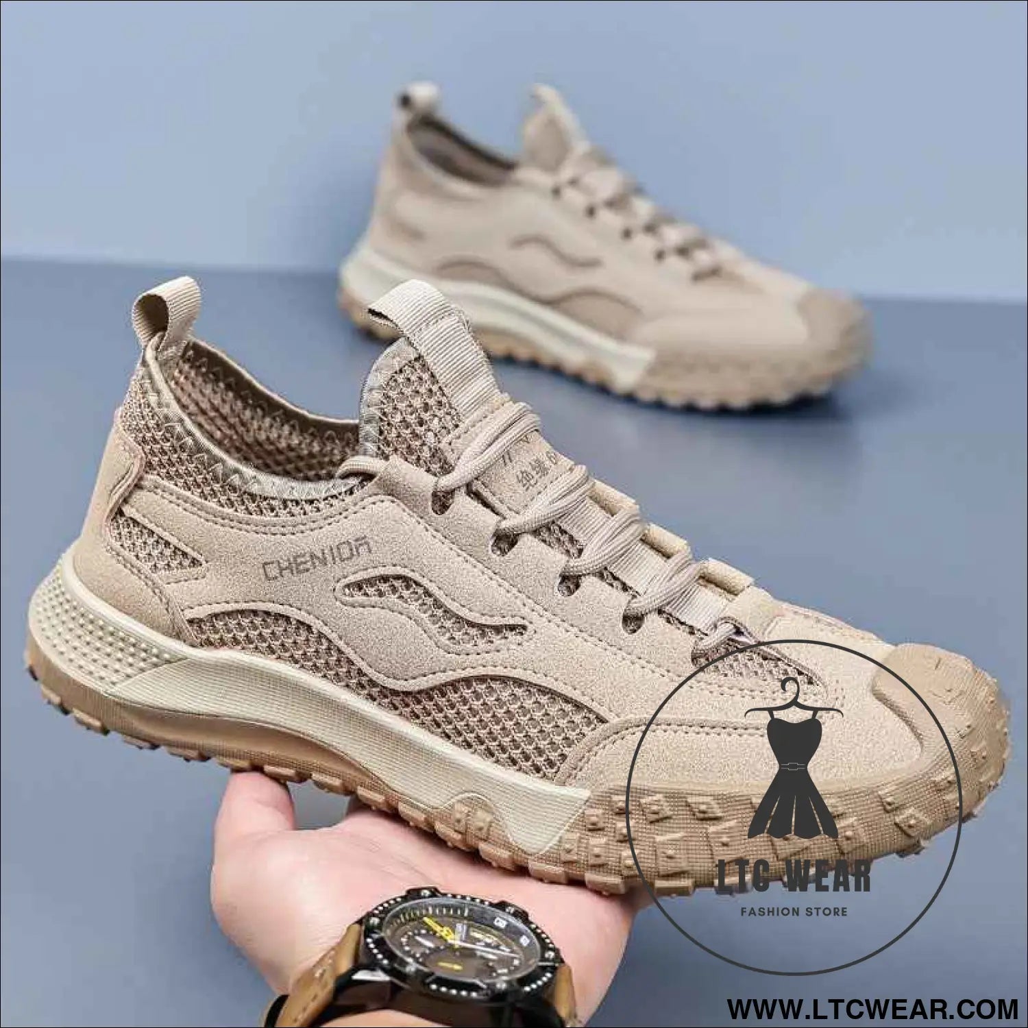 Work Safety Shoes for Men, Breathable Mesh Casual Shoes, Slip-Resistant Durable Hiking Shoes