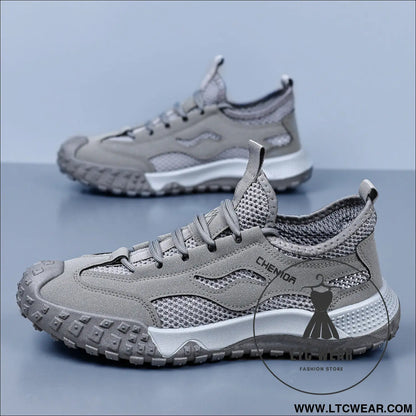 Work Safety Shoes for Men, Breathable Mesh Casual Shoes, Slip-Resistant Durable Hiking Shoes - L.T.C Wear Online Fashion Store