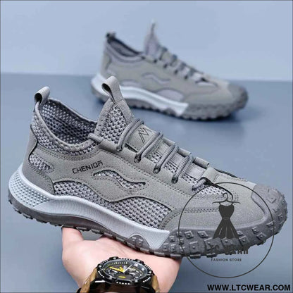 Work Safety Shoes for Men, Breathable Mesh Casual Shoes, Slip-Resistant Durable Hiking Shoes
