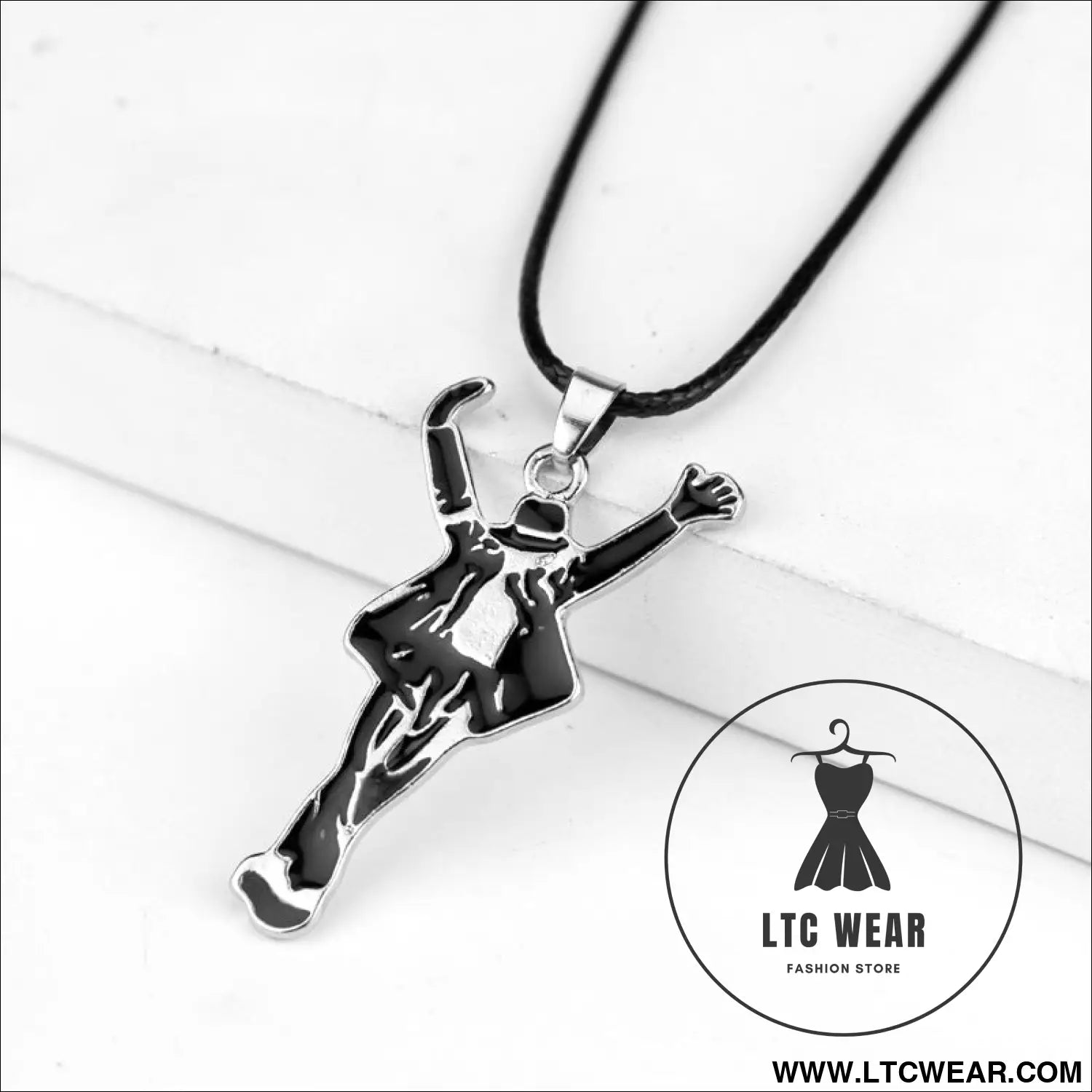 World dance king michael jackson themed bracelet set with cool dance pose necklace jewelry