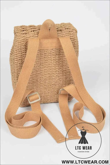 Woven Cotton Mini Backpack