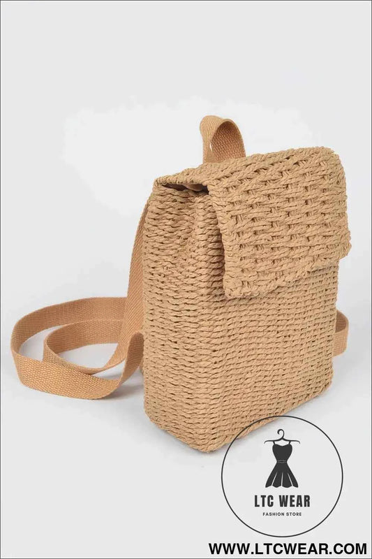 Woven Cotton Mini Backpack
