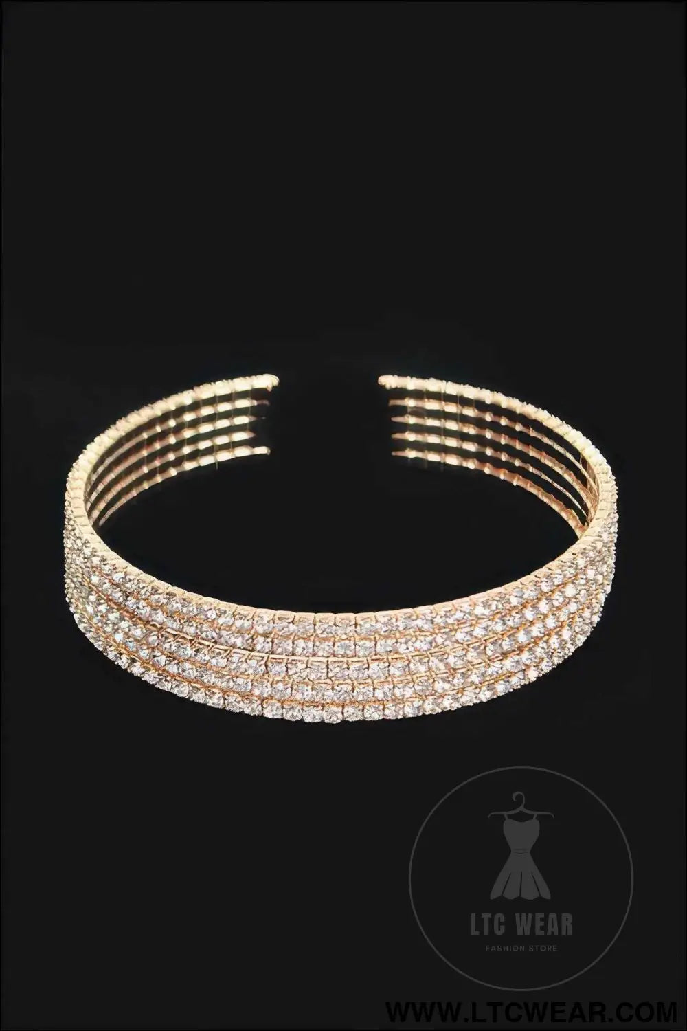 Wrap Rhinestone Bangle