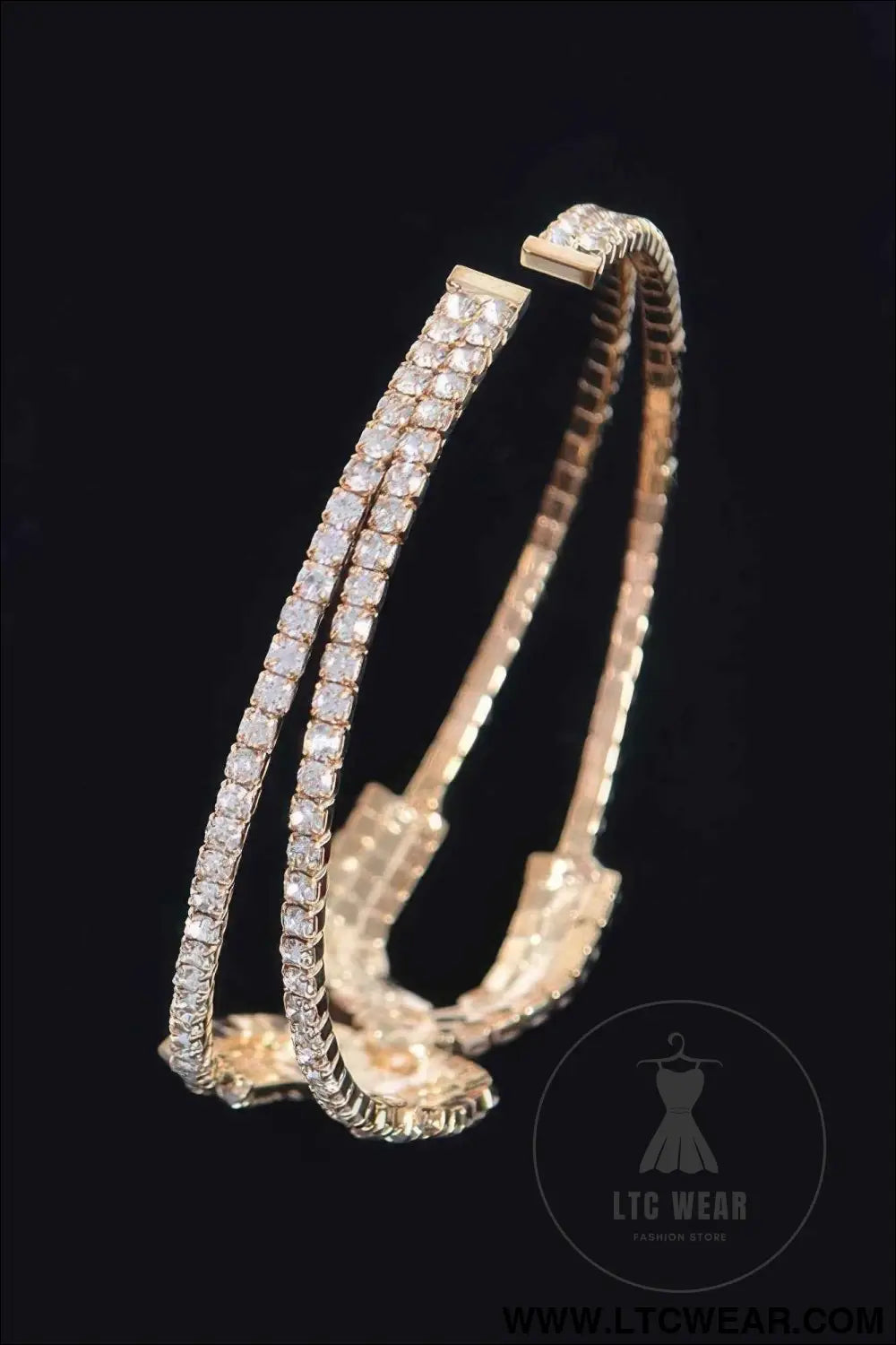 Wrap Rhinestone Bangle