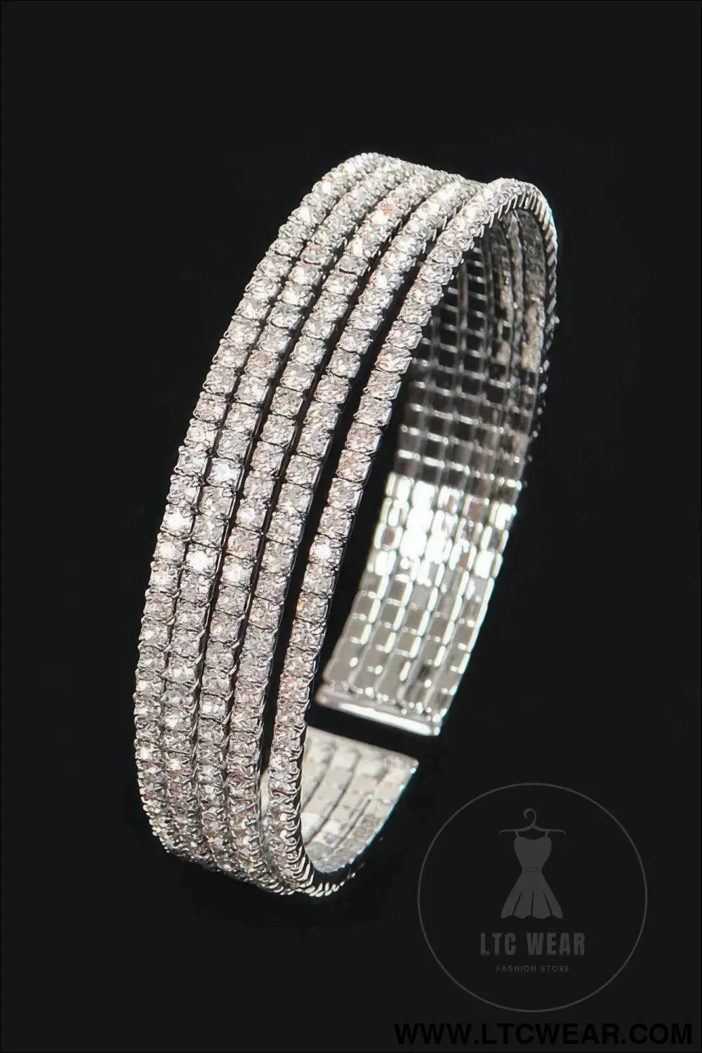 Wrap Rhinestone Bangle
