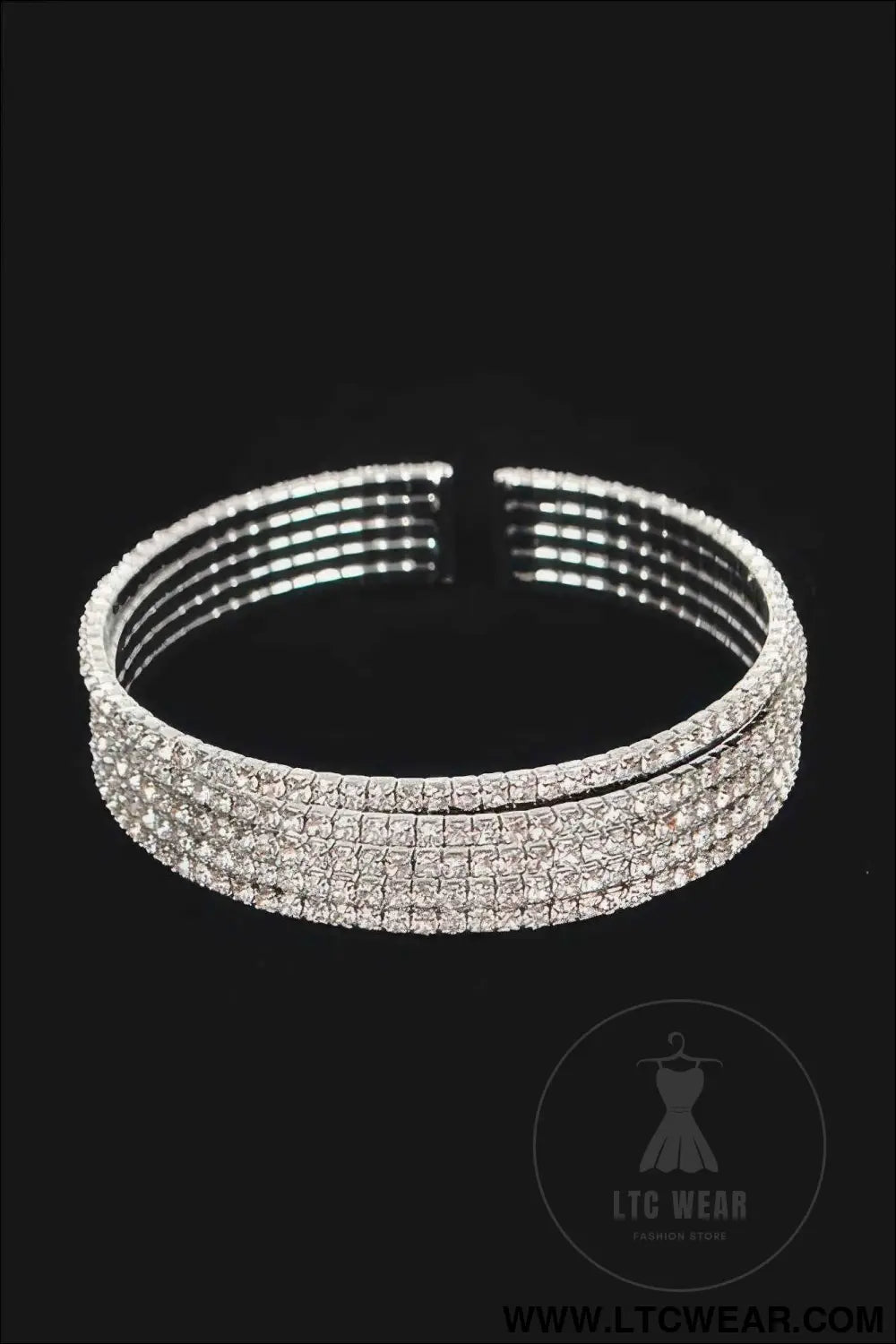Wrap Rhinestone Bangle