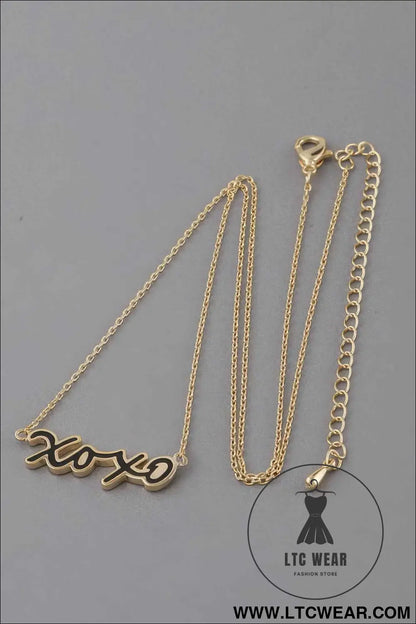 Xoxo Script Necklace