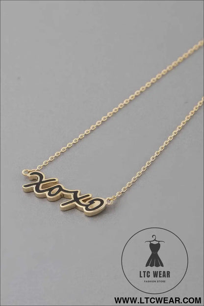 Xoxo Script Necklace