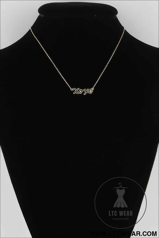 Xoxo Script Necklace
