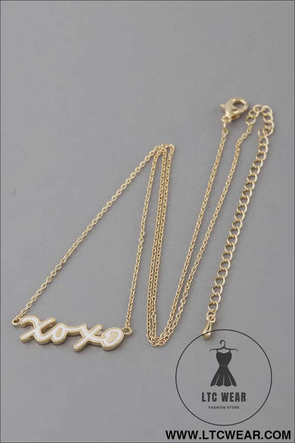 Xoxo Script Necklace
