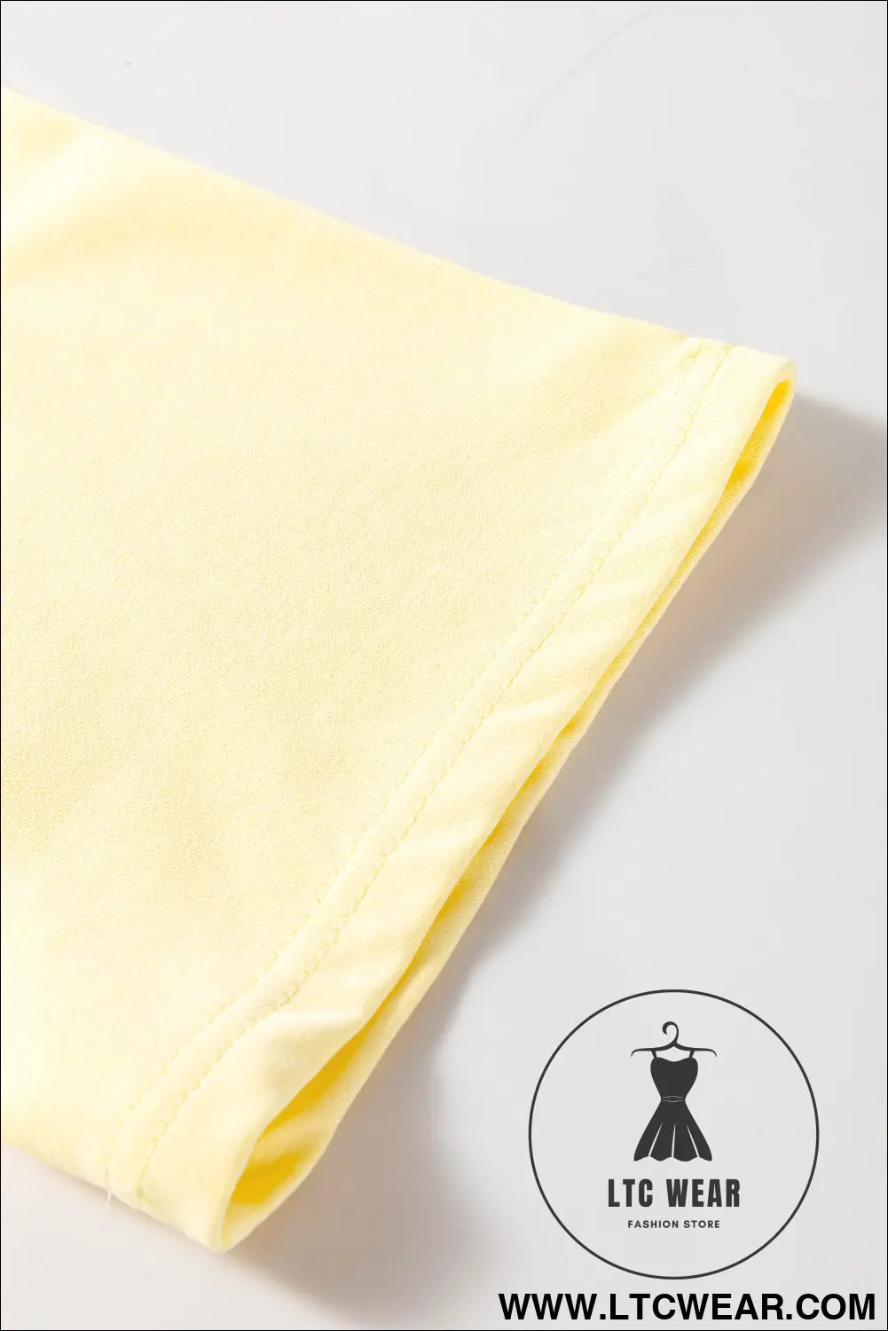 Yellow cream eyelet embroidered lace splicing sleeve loose t shirt dress - dresses/mini dresses
