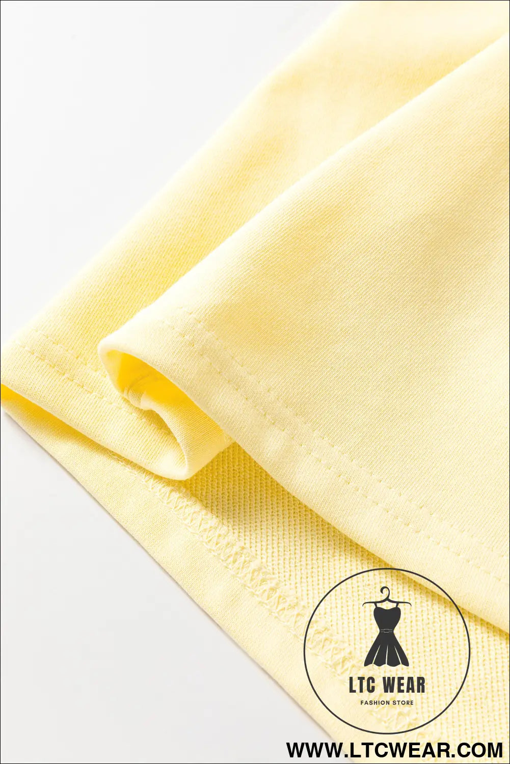 Yellow cream eyelet embroidered lace splicing sleeve loose t shirt dress - dresses/mini dresses
