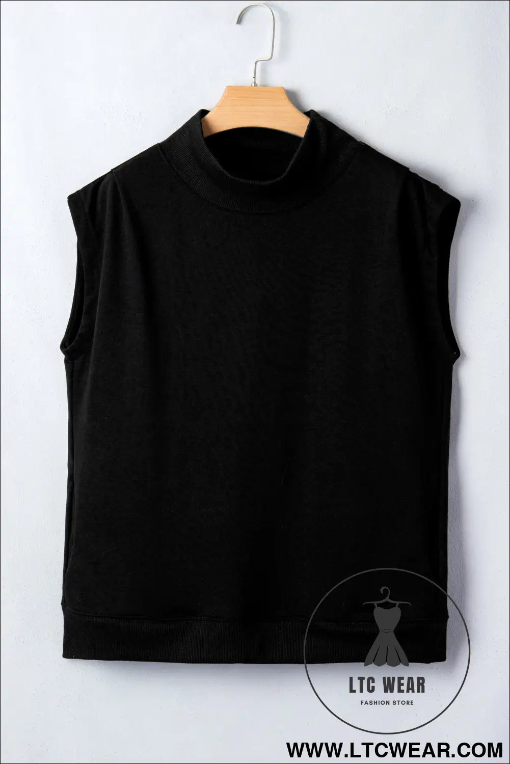 Yellow Solid Color High Neck Cap Sleeve Loose Top - L.T.C Wear Online Fashion Store