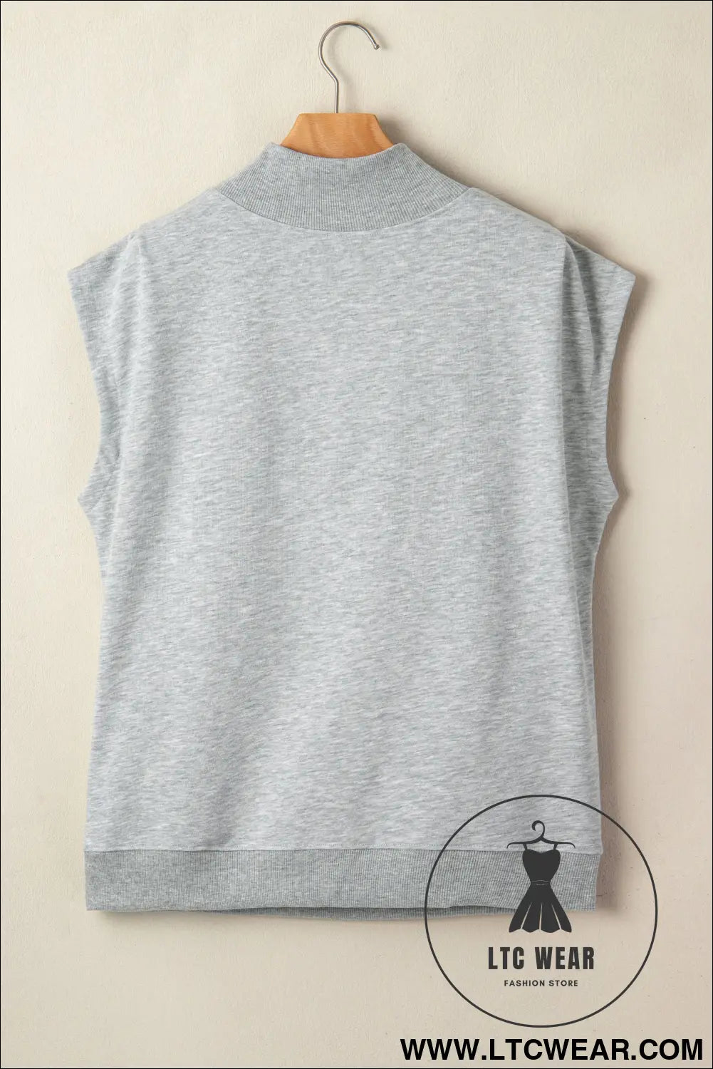 Yellow Solid Color High Neck Cap Sleeve Loose Top - L.T.C Wear Online Fashion Store