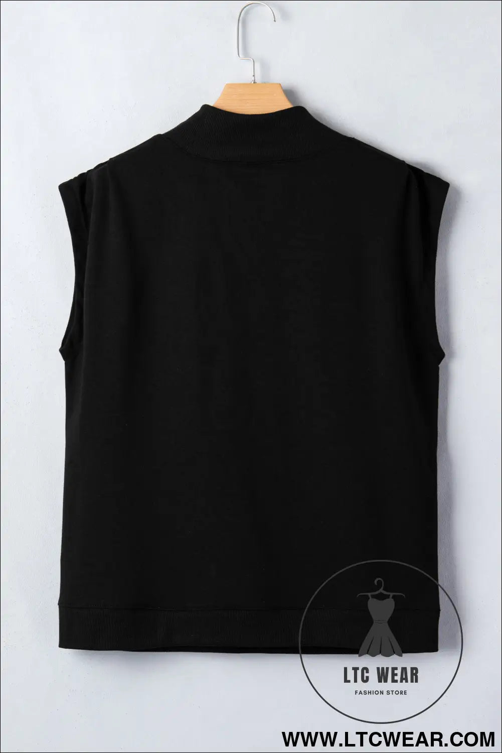 Yellow Solid Color High Neck Cap Sleeve Loose Top - L.T.C Wear Online Fashion Store