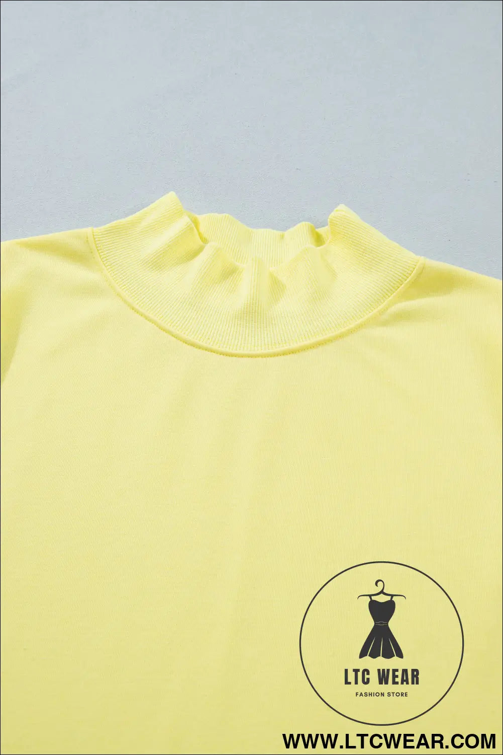Yellow Solid Color High Neck Cap Sleeve Loose Top - L.T.C Wear Online Fashion Store