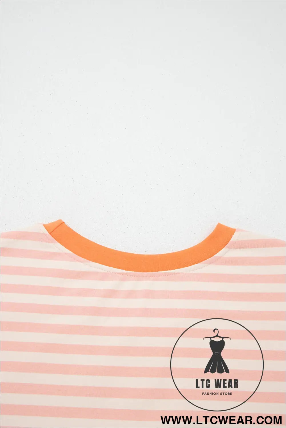 Yellow Stripe Contrast Neck Loose Tee and Drawstring Shorts Set - L.T.C Wear Online Fashion Store